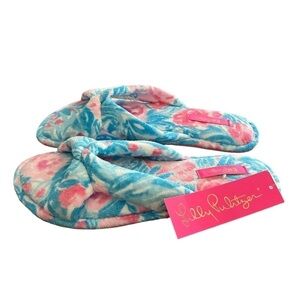 NWT Lilly Pulitzer Women’s My Little Peony Pool / House Slippers